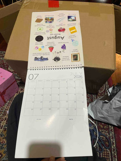 2026 Bucket List Spiral Calendar