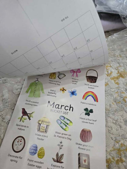 2026 Bucket List Spiral Calendar