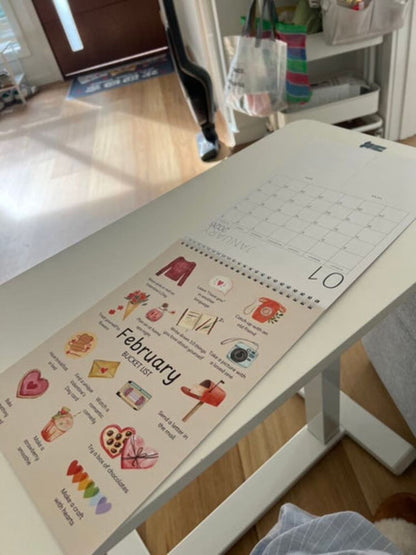 2026 Bucket List Spiral Calendar