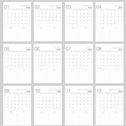 2026 Bucket List Spiral Calendar